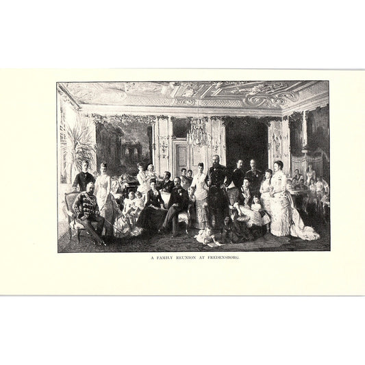 A Family Reunion at Fredensborg Vintage Art Print 6x9 V12