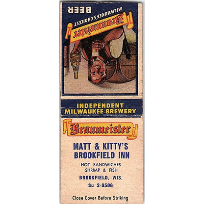 Matt & Kitty's Brookfield Inn Brookfield WI Vintage Matchbook Cover SF3-Y9