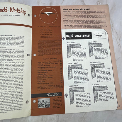 1956 Oct The Deltagram Newsletter Rockwell Delta Power Tools Woodwork TI9-P3