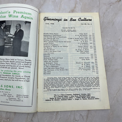1958 Jun Gleanings in Bee Culture Beekeeping Magazine A.I. Root Co Medina OH TD5