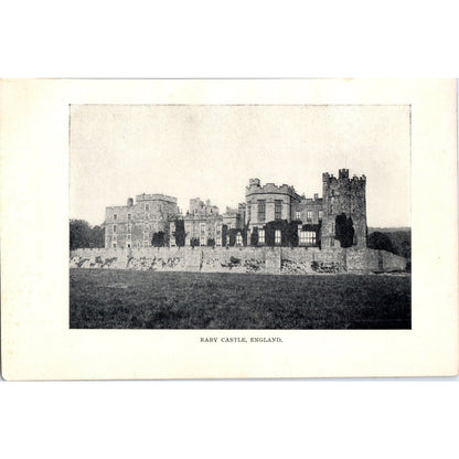 Raby Castle England 1901 Original Print AD8-H6