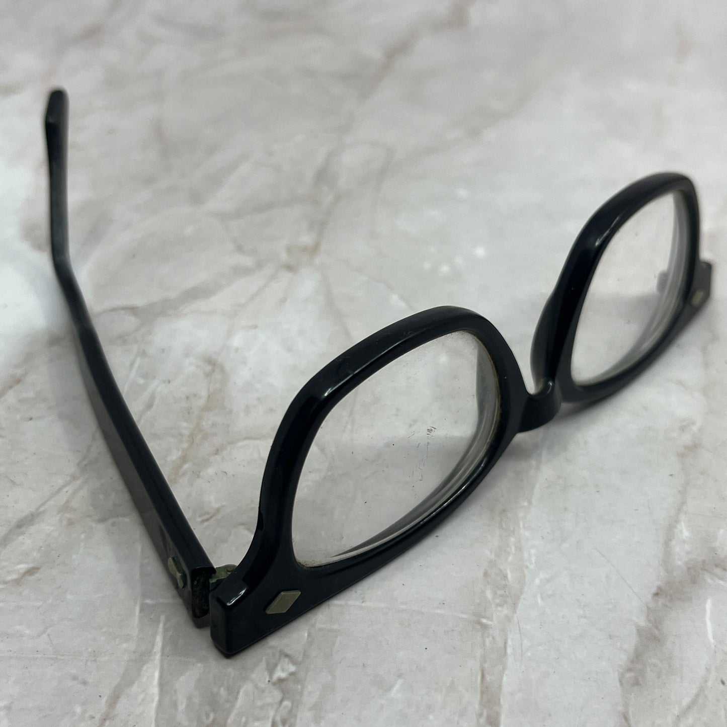 Vintage Criss 46-19 5 1/2 Black Acrylic Sunglasses Eyeglasses Frames TG7-G5-4