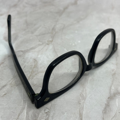 Vintage Criss 46-19 5 1/2 Black Acrylic Sunglasses Eyeglasses Frames TG7-G5-4