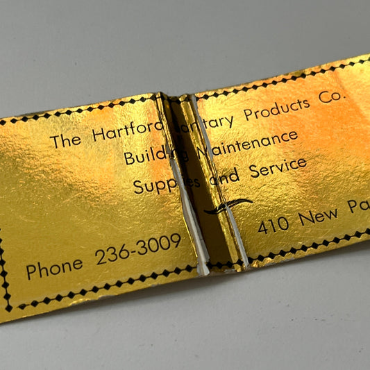 The Hartford Sanitary Products Co New Park Ave Vintage Matchbook Cover TB8-MB-8