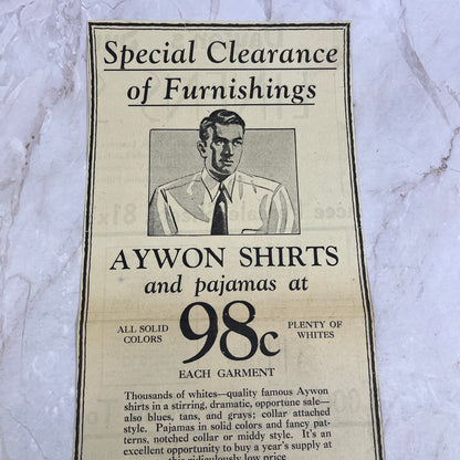 Maurice L. Rothschild Department Store 6x18" 1935 Minneapolis Journal Ad D10