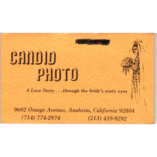 Candid Photo Anaheim California Vintage Business Card SD8-B17