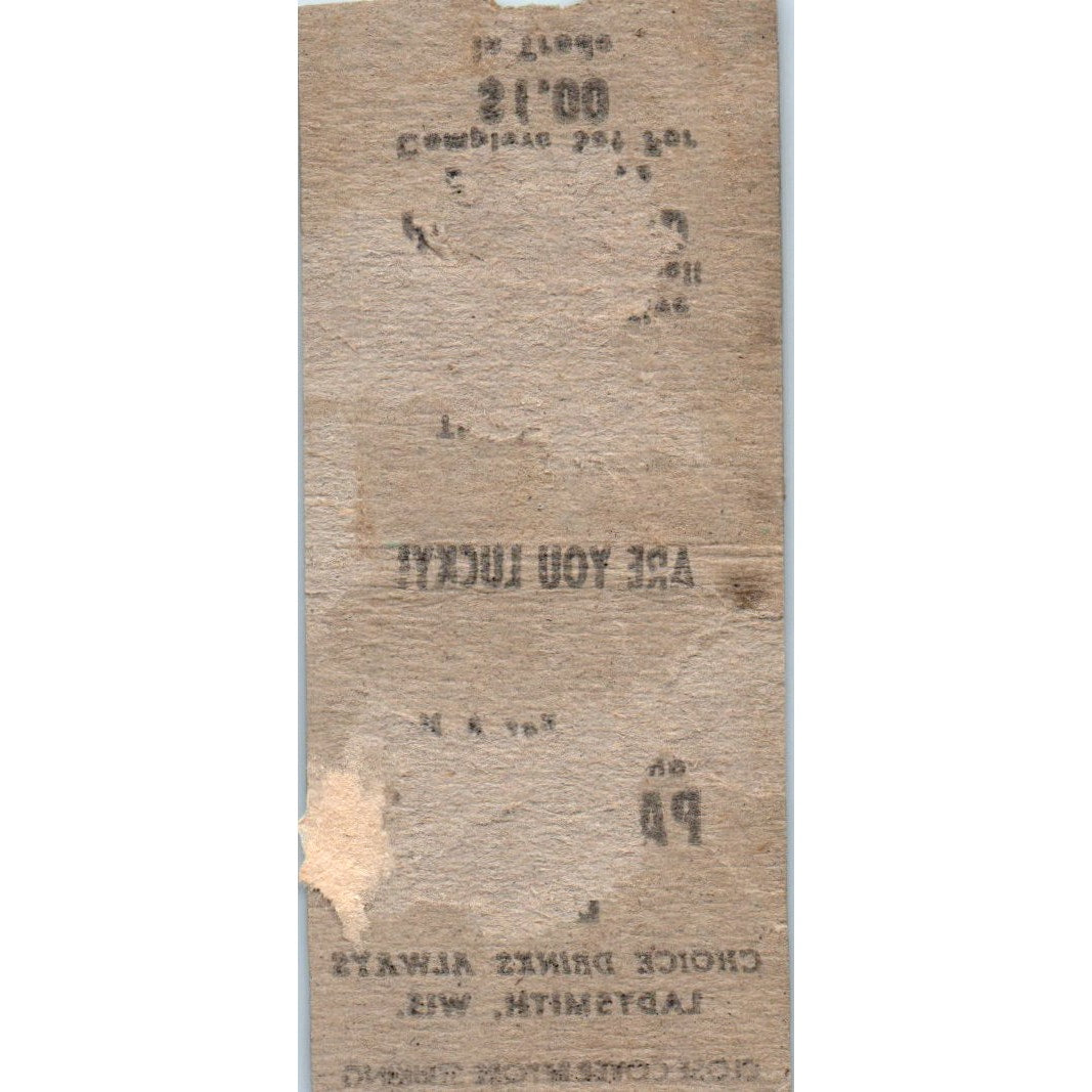 Pat & Ed's Bar Ladysmith WI Vintage Matchbook Cover SD4-Y17