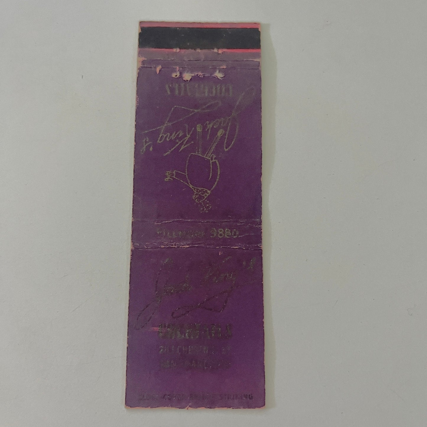 Jack King's Cocktails San Francisco CA Vintage Matchbook Cover MB8-6