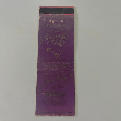Jack King's Cocktails San Francisco CA Vintage Matchbook Cover MB8-6