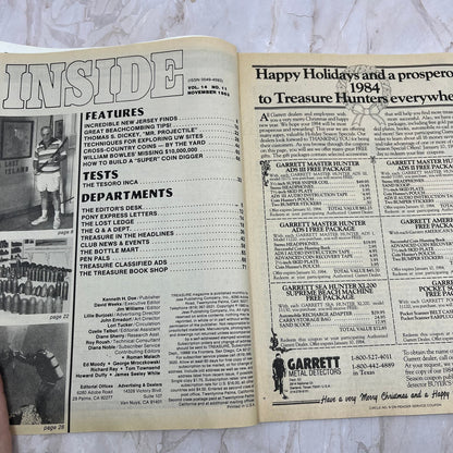 1983 Nov - Treasure Magazine - Treasure Hunting Metal Detecting Gold Coins M10