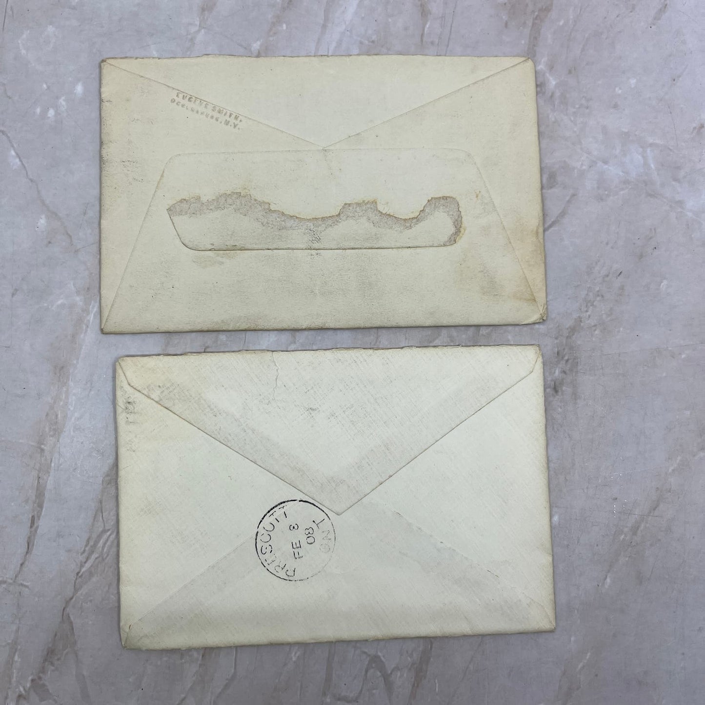 1908 Daniel M. Spratt La Trappe Quebec Set of 2 Postal Cover Envelopes TG9-PC-10