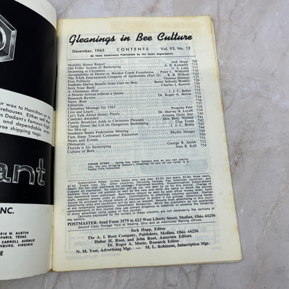 1965 Dec Gleanings in Bee Culture Magazine Bees Beekeeping Honey TD7
