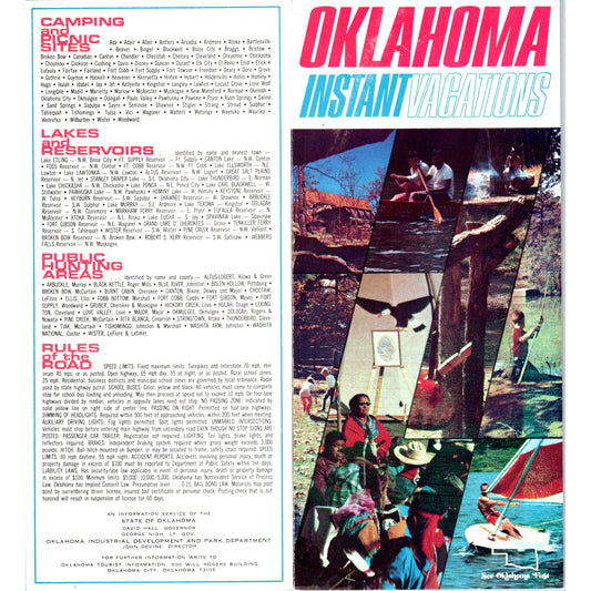 Vintage Oklahoma Instant Vacations Travel Brochure H5-5