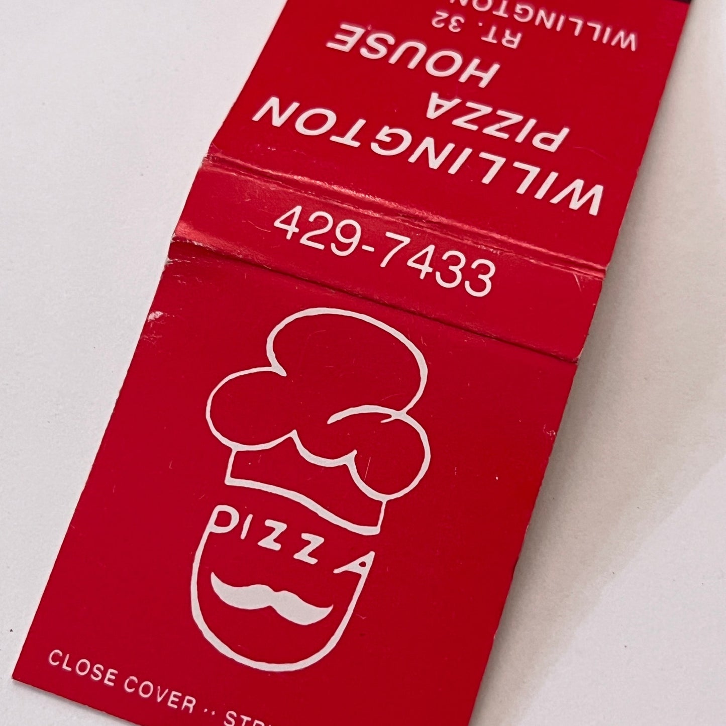 Willington Pizza House Willington CT Vintage Matchbook Cover TB6-MB1-10