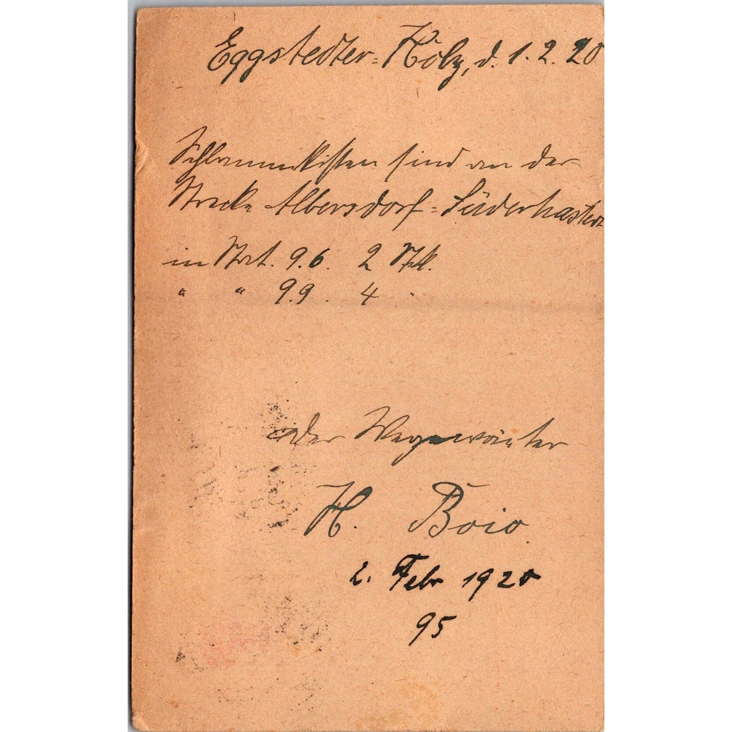 Walter Heide Holstein Albersdorf 1920 German Reich Postcard P5-11