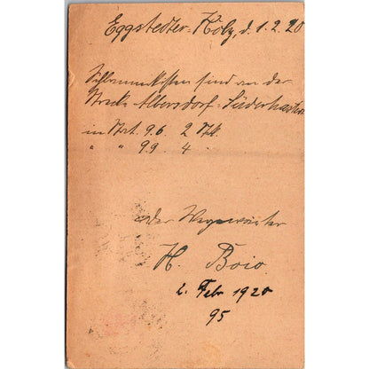 Walter Heide Holstein Albersdorf 1920 German Reich Postcard P5-11