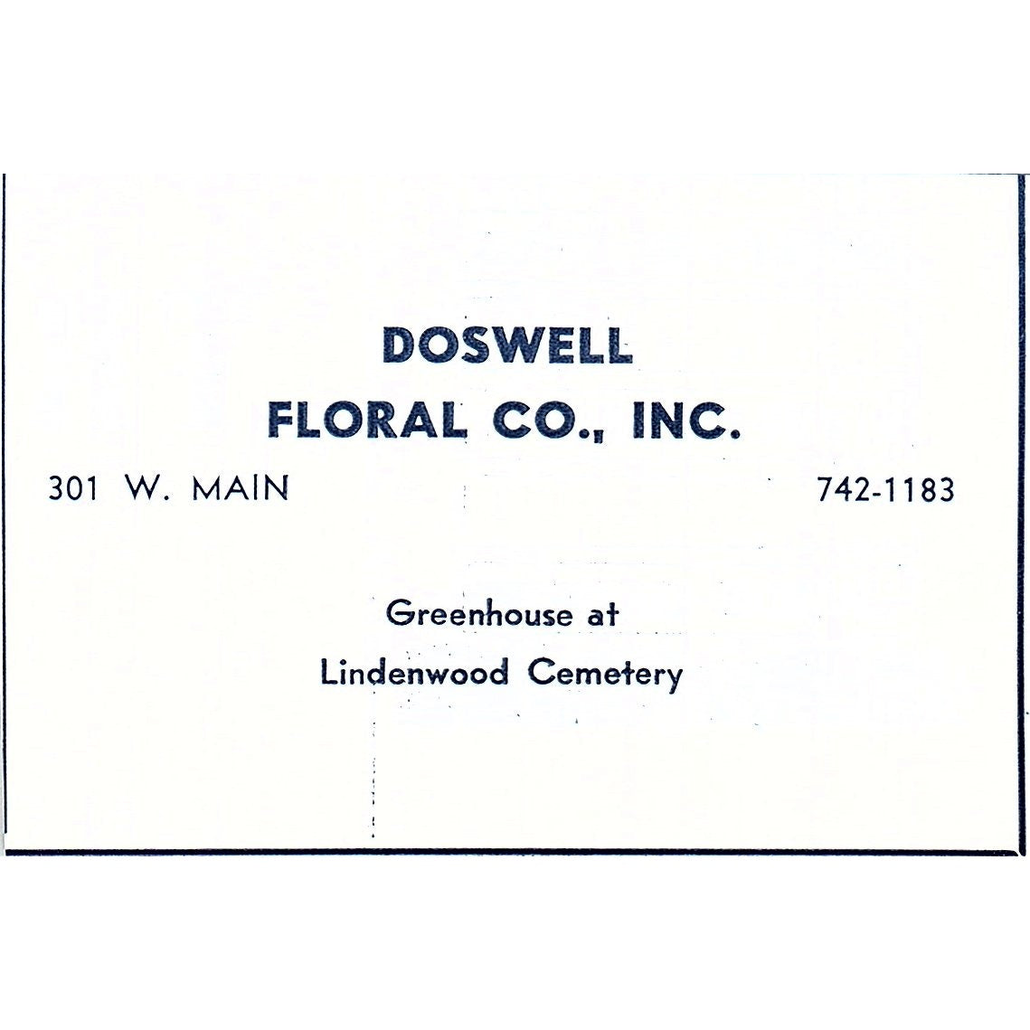 Doswell Floral Co Inc 201 W. Main Fort Wayne Indiana 1964 Ad AG1-M8