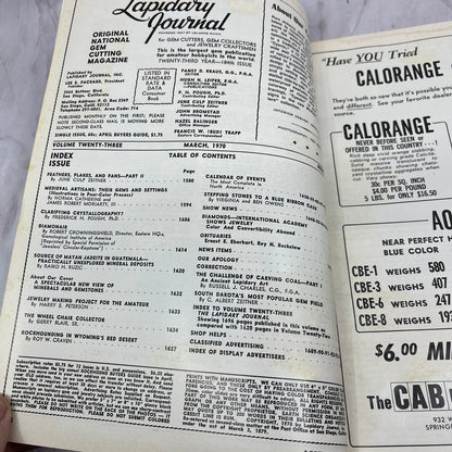 Cyanin Wall Mural Inspired by Agate - Lapidary Journal Magazine - Mar 1970 M28