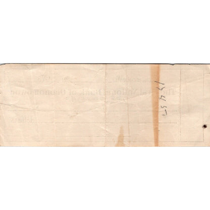 c1910 First National Bank of Oconomowoc WI Bank Check AI9-H4