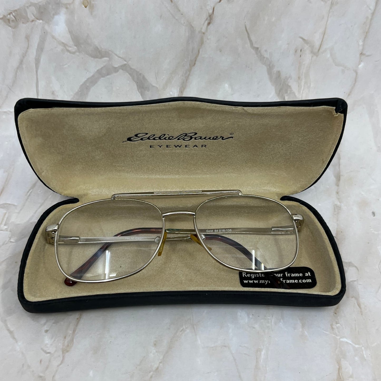 Eddie Bauer Palm Capri 54 16 135 Aviator Sunglasses Eyeglasses Frames TE9