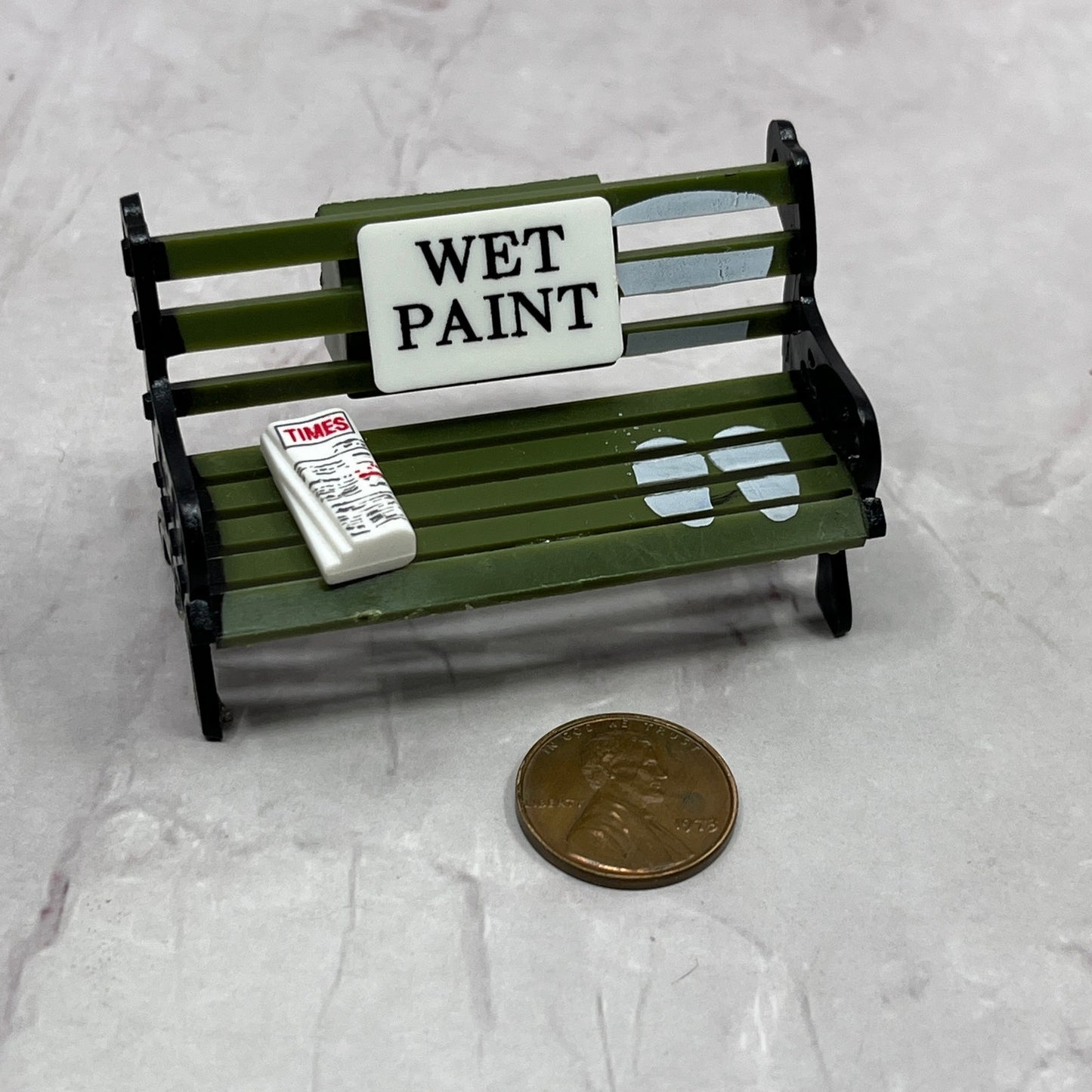 Vintage Charm: 1994 Acme Park Bench Wet Paint Refrigerator Magnet SB7