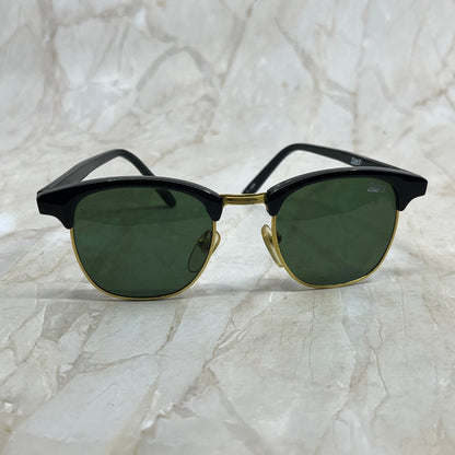 Vintage SolarX Horn Rim Black Sunglasses Eyeglasses Frames TD5G4-1