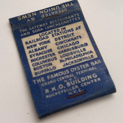 Gateway Restaurants Grand Central Terminal Oyster Bar Vintage Matchbook TB8-MB-6