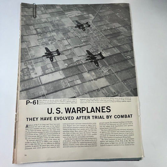 US Warplanes Evolved After Trial by Combat 7 Pages 1940s WWII Era Article V29-5