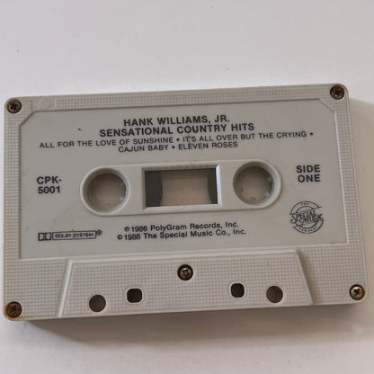 Hank Williams Jr Sensational Country Hits Cassette Tape TB6-OT2