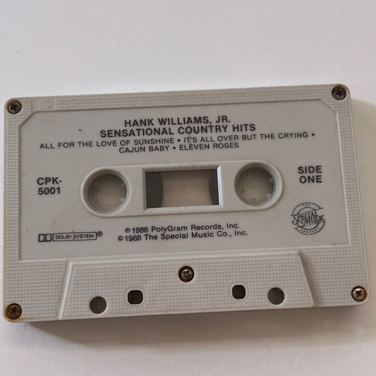 Hank Williams Jr Sensational Country Hits Cassette Tape TB6-OT2