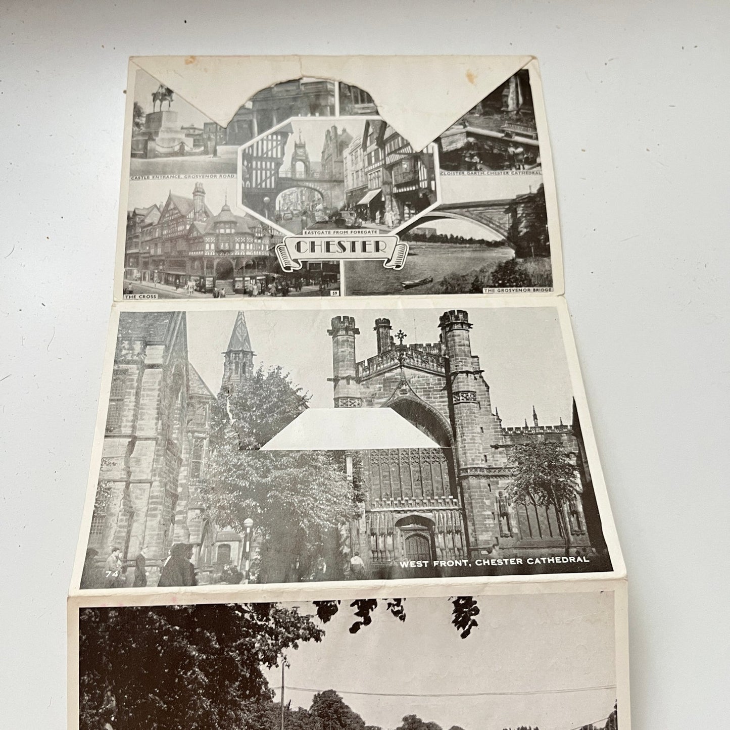 6 Views of Chester Greeting Letter Card Dorchester, England 1959 Postcard PQ1