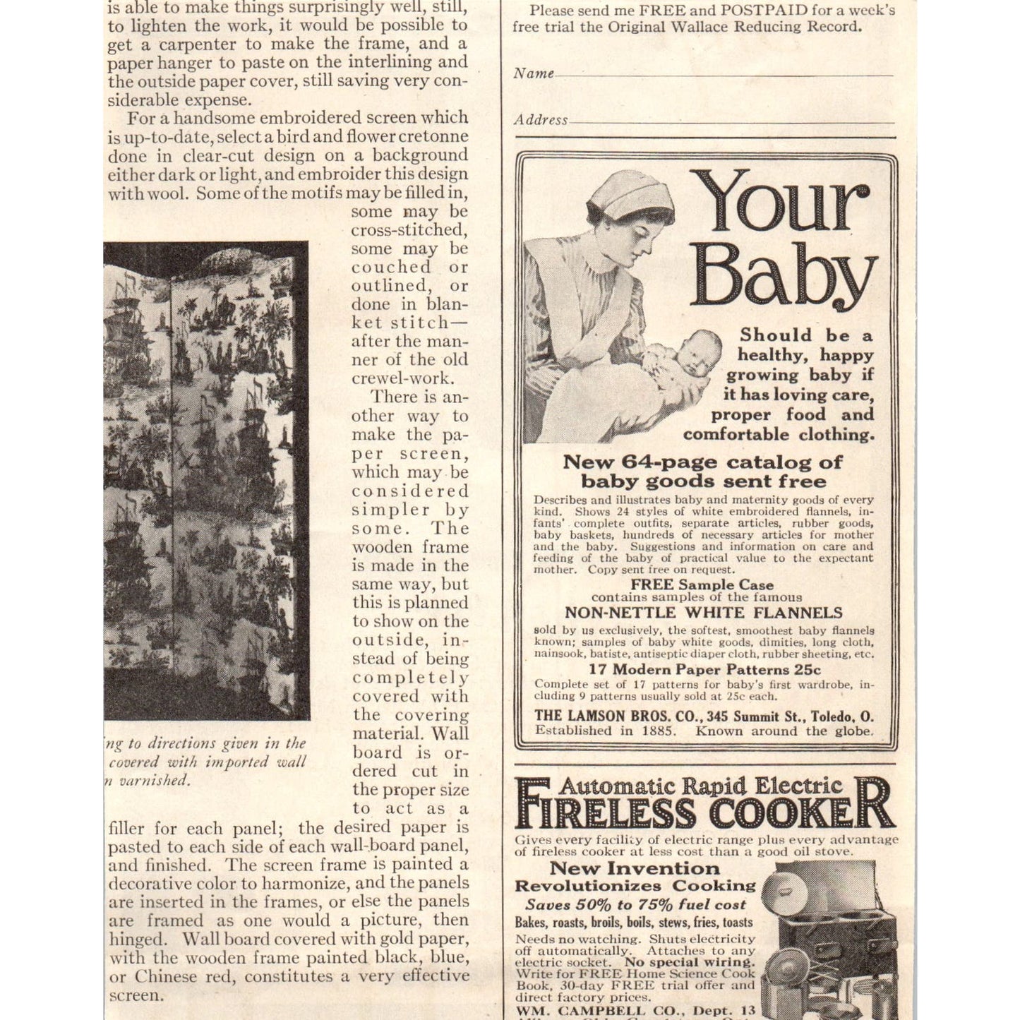 O-Cedar Polish for  Wood Furniture, Pianos Chicago 1924 Magazine Ad AF7-LJ1