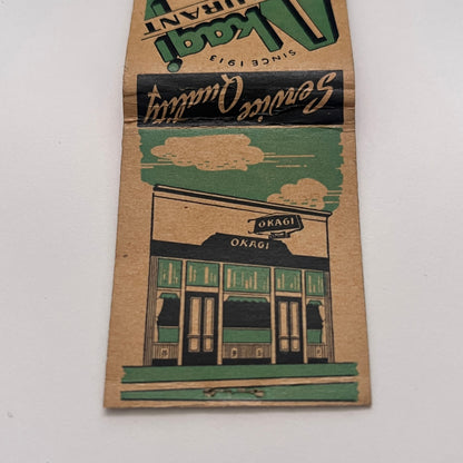 Okagi Restaurant Vermilion Ohio Vintage Matchbook Cover TB8-MB-3