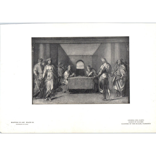 Dance of Salome - Andrea Del Sarto c1905 Art Print D12