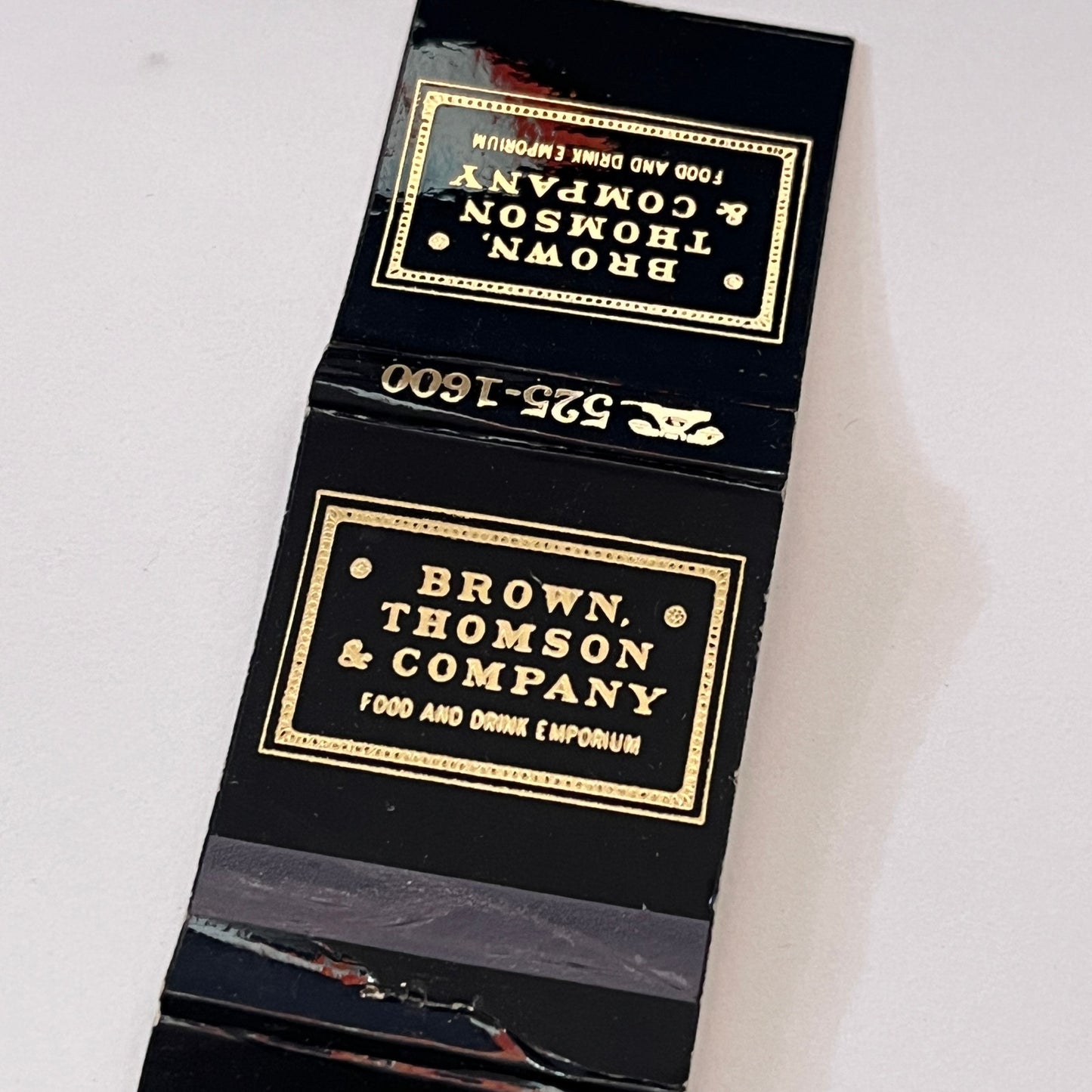 Brown, Thompson & Company Food and Drink Emporium Matchbook Cover TB6-MB1-11