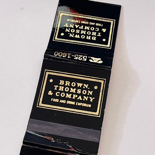 Brown, Thompson & Company Food and Drink Emporium Matchbook Cover TB6-MB1-11