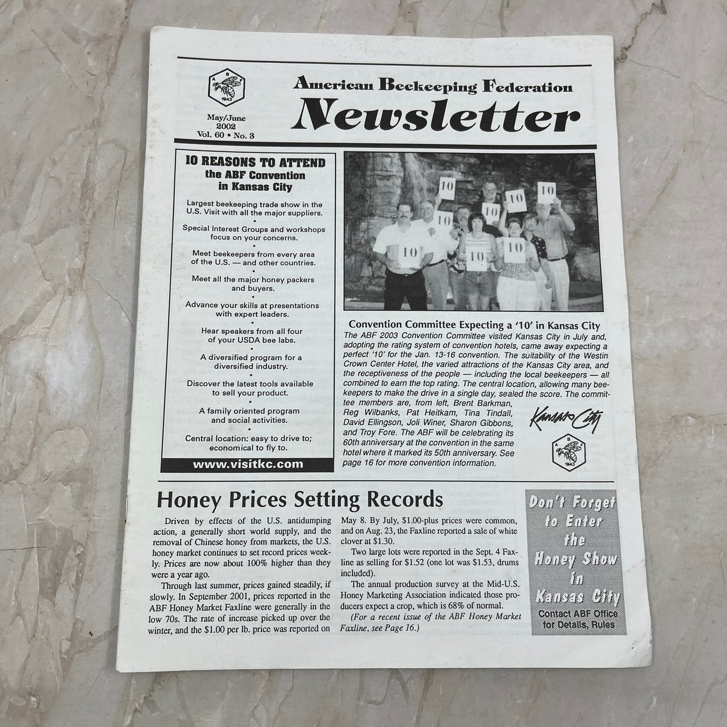 2002 May/June American Beekeeping Federation Newsletter Gainesville FL M15