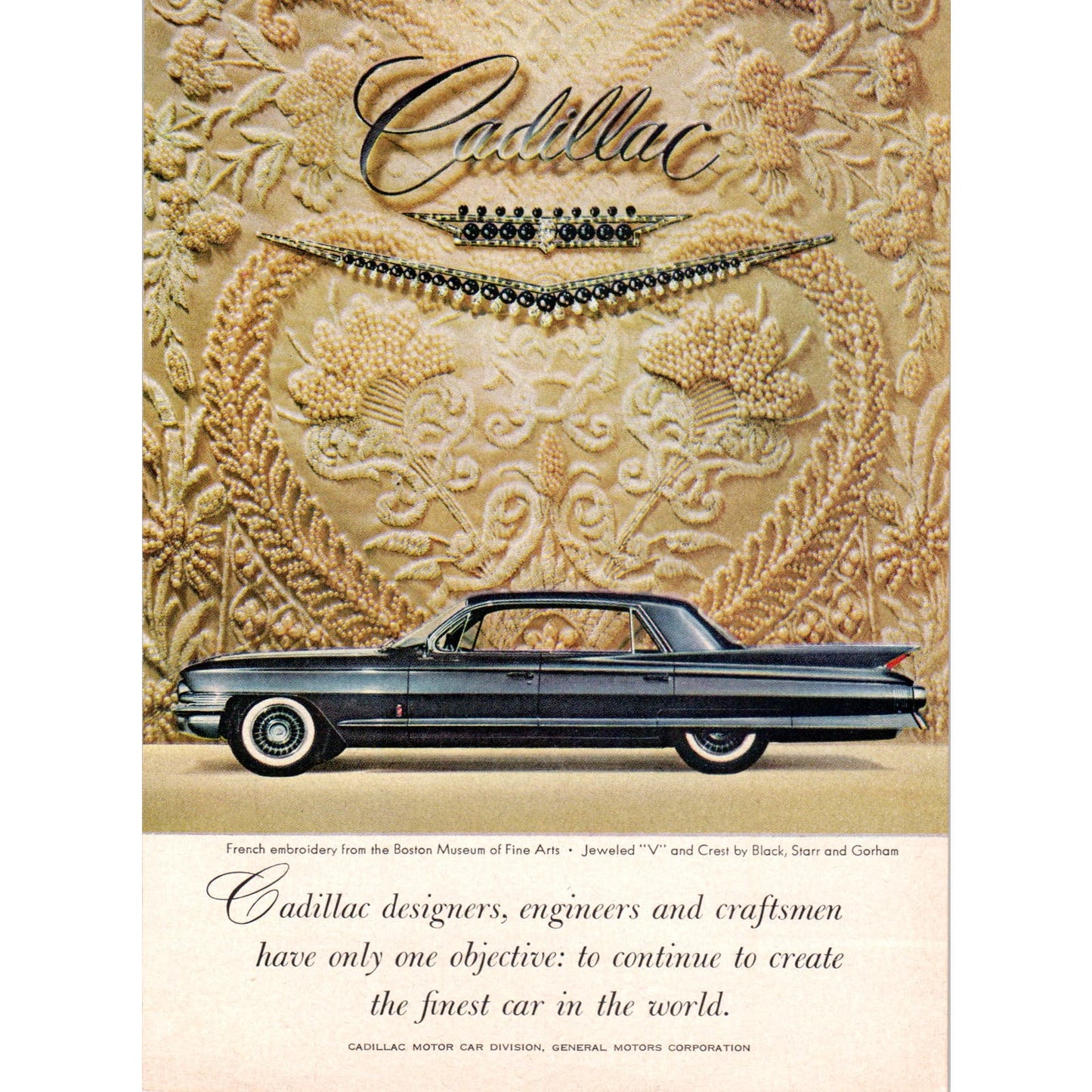 1961 Cadillac Fleetwood Sixty-Special ~5x7 Vintage Magazine Ad AE2
