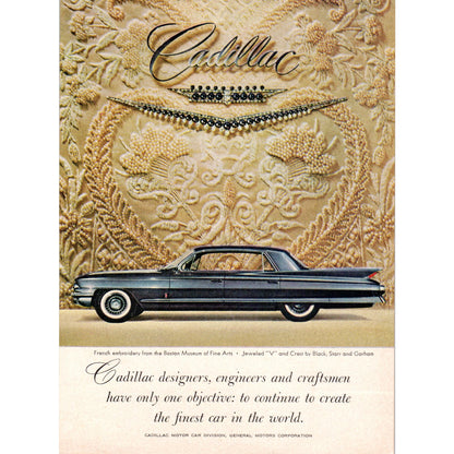 1961 Cadillac Fleetwood Sixty-Special ~5x7 Vintage Magazine Ad AE2