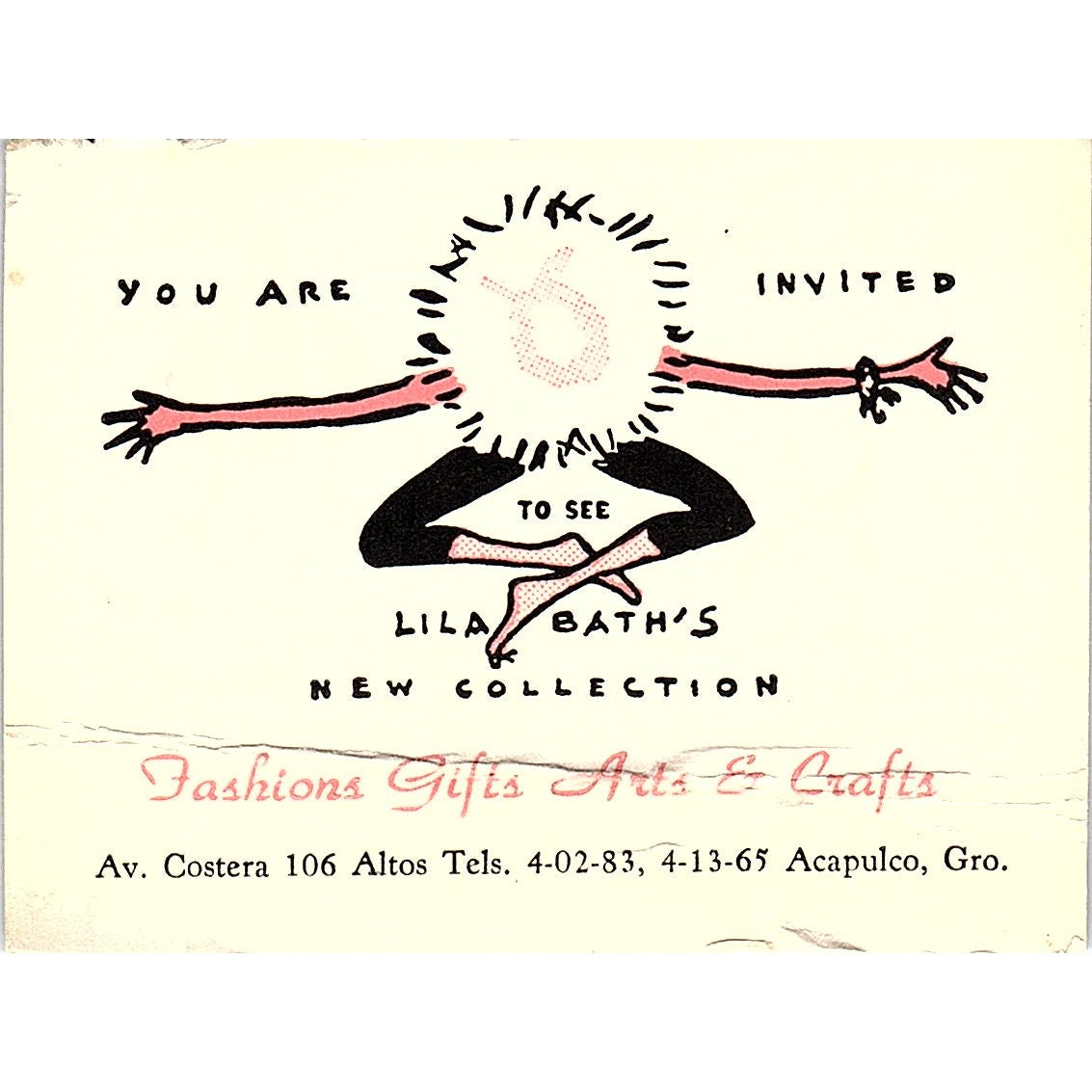 Lila Bath Collection Fashions Gifts Arts & Crafts Acapulco Business Card TH2-B2