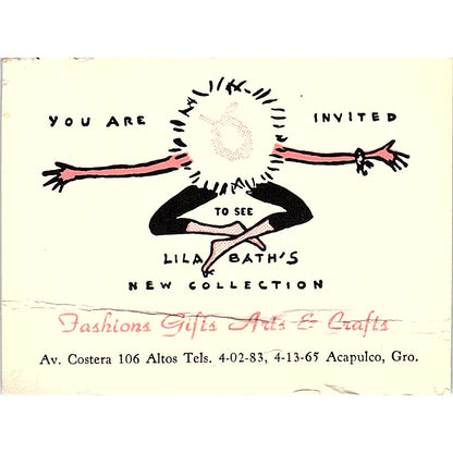 Lila Bath Collection Fashions Gifts Arts & Crafts Acapulco Business Card TH2-B2