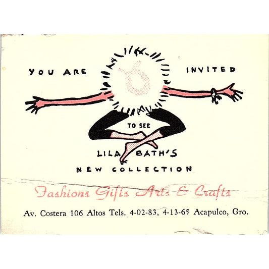 Lila Bath Collection Fashions Gifts Arts & Crafts Acapulco Business Card TH2-B2