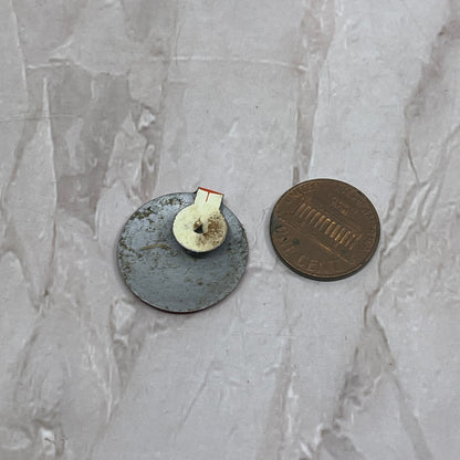 Vintage Red Metal DAM Button SB3