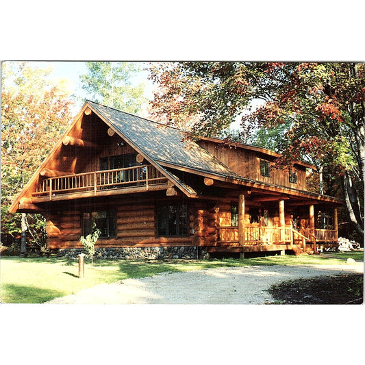 Jonkman Construction Log Home Marinette WI Vintage Postcard AF9-H2