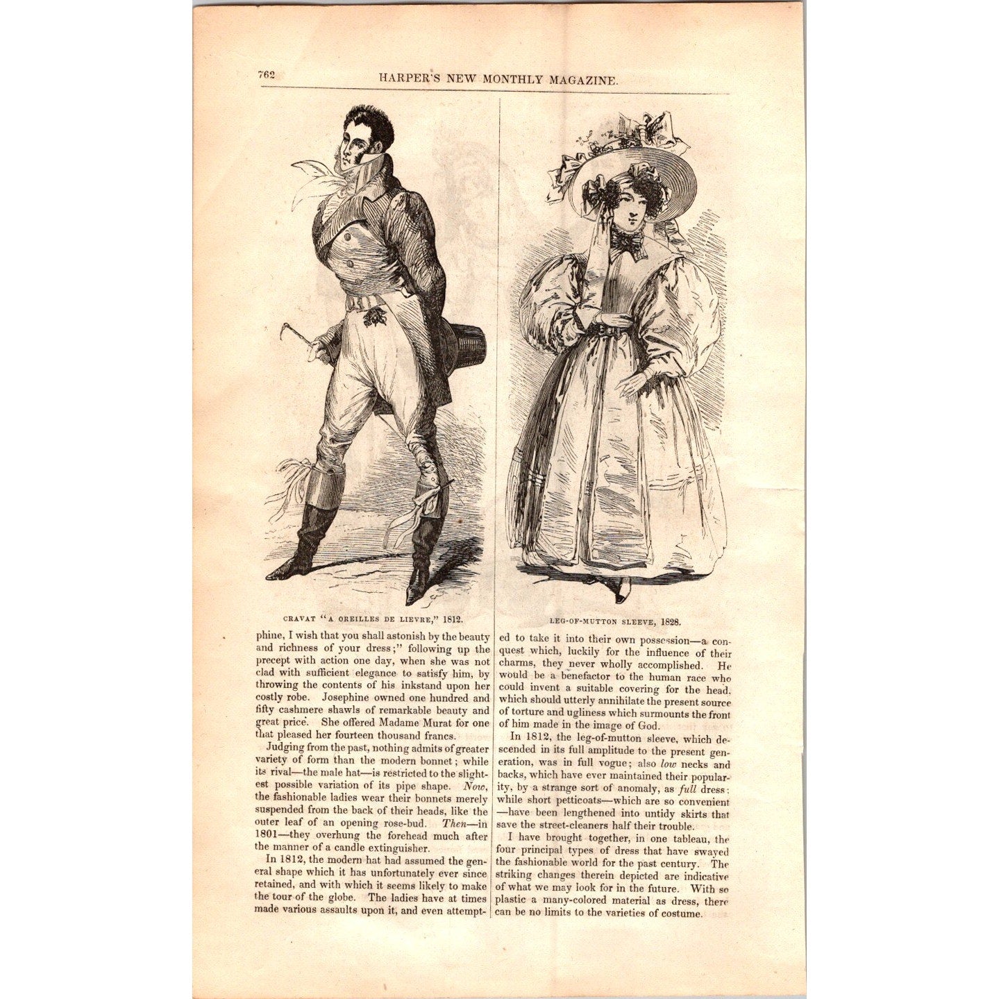 The Generations of Fashions - Ladies Fashion 7 Pages 1854 Article I19