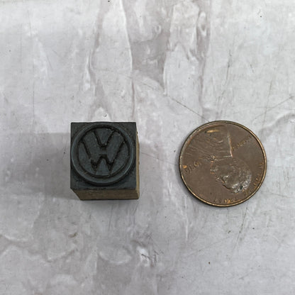 VW Volkswagen Logo Vintage Letterpress Printers Block Plate SF5-S