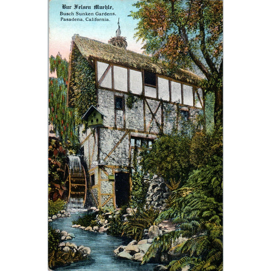 Busch Sunken Gardens Pasadena CA Vintage Postcard PD9