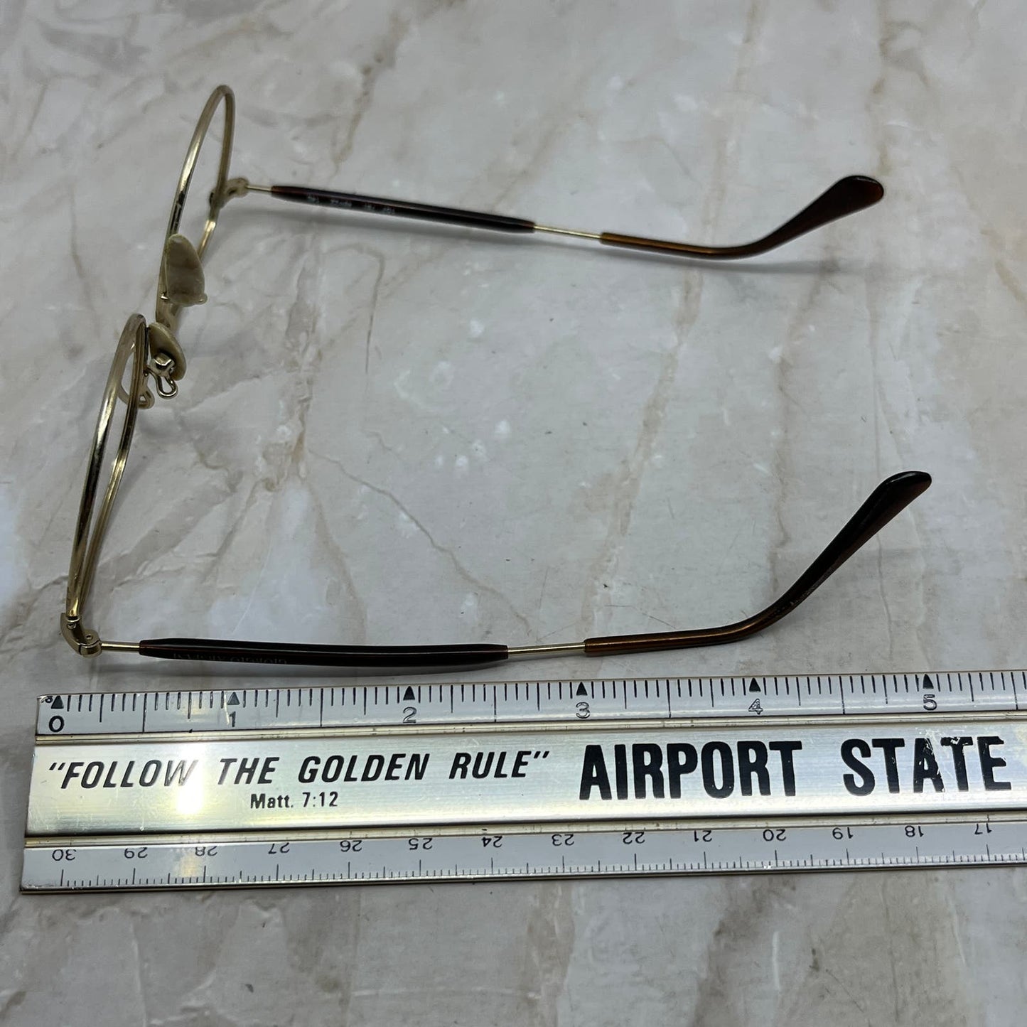 Vintage Giorgio Armani Gold Tone Sunglasses Eyeglasses Frames TD5G4-6