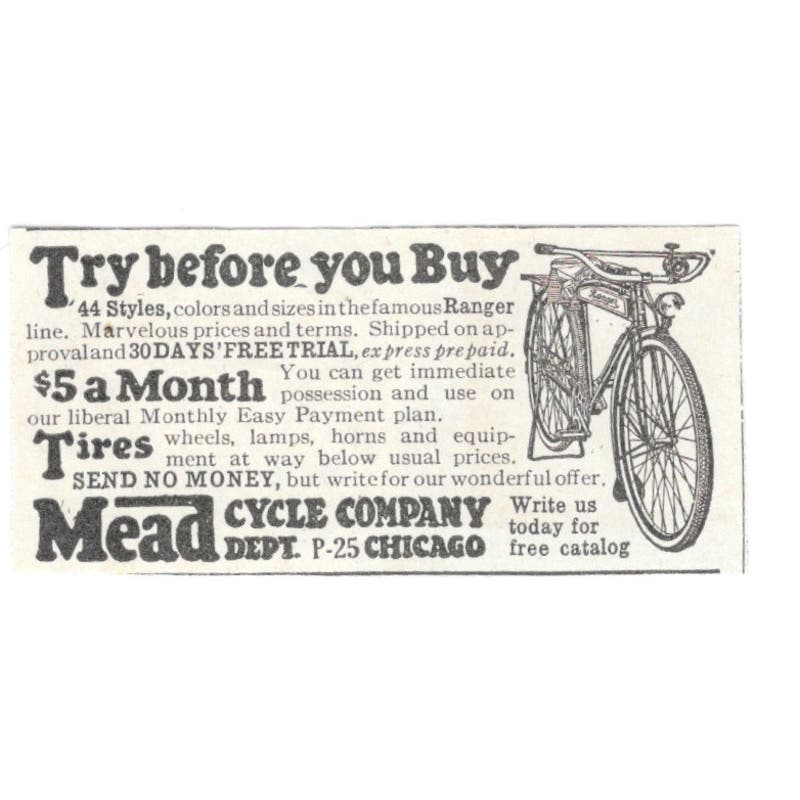 Mead Cycle Company Chicago IL Bicycles 1924 Magazine Ad AF7-SS4
