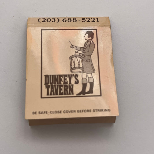 Dunfey's Tavern Sheraton-Tobacco Valley Inn Hartford CT Matchbook Cover TB8-MB-2